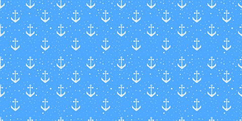 seamless pattern doodle illustration of sea anchor