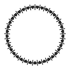 New ink Abstract circle pattern mandala flower floral petal stack zentangl spirograph modern circular pattern sun star rays tribal lace motif black white single art mehendi Digital textile frame stamp