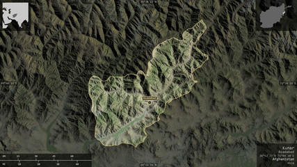 Kunar, Afghanistan - composition. Satellite © Yarr65