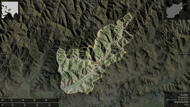 Kunar, Afghanistan - composition. Satellite