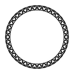 New ink Abstract circle pattern mandala flower floral petal stack zentangl spirograph modern circular pattern sun star rays tribal lace motif black white single art mehendi Digital textile frame stamp