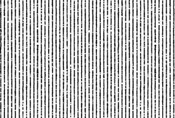 Distressed overlay texture of weaving fabric, cloth knitted. Vector illustration. Grunge black and white abstract monochrome background.