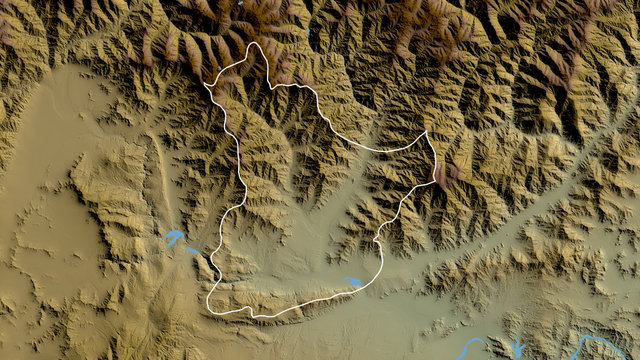 Laghman, Afghanistan - outlined. Physical