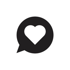 love chat icon, love talk sign/symbol vector
