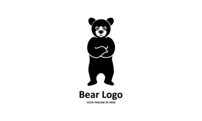 The flat bear logo concept is perfect for business, technology, contractor and housing symbols, health,sport, restaurants, education