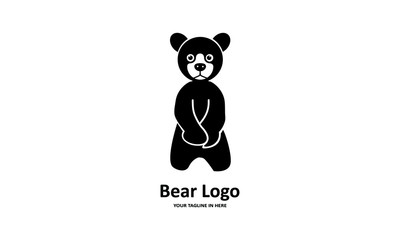 The flat bear logo concept is perfect for business, technology, contractor and housing symbols, health,sport, restaurants, education