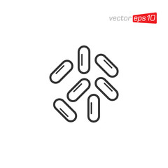 Obraz premium Virus and Bacteria Icon Logo Design Vector