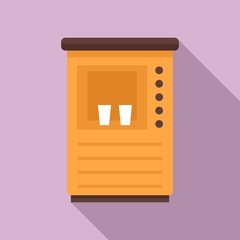 Street coffee machine icon. Flat illustration of street coffee machine vector icon for web design