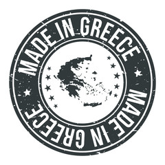 Made in Greece Map. Quality Original Stamp Design Vector Art.