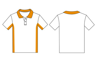 blank t-shirt design (White Orange)