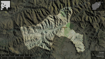 Parwan, Afghanistan - composition. Satellite