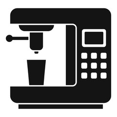 Steam coffee machine icon. Simple illustration of steam coffee machine vector icon for web design isolated on white background