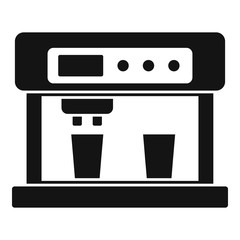 Latte coffee machine icon. Simple illustration of latte coffee machine vector icon for web design isolated on white background