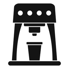 Heat coffee machine icon. Simple illustration of heat coffee machine vector icon for web design isolated on white background