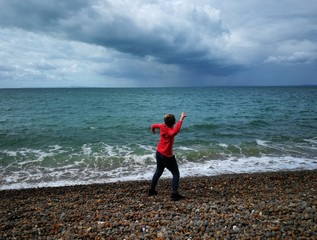 boy on the beach