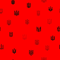 Seamless pattern with Ukrainian tridents for your design