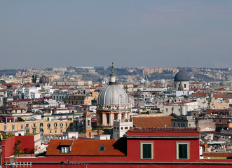 Fototapeta na wymiar bel panorama della città di napoli