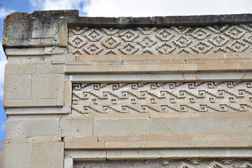Bas-relief géométrique mixtèque à Mitla, Mexique