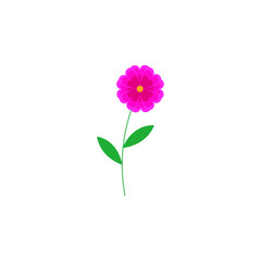 Naklejka na ściany i meble This is cute vector flower isolated on white background. Flat style.