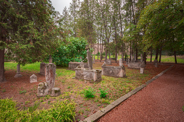 old cemetery in Crimea The ancient Karaite cemetery