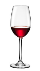 isolated glass red wine 