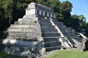Fototapeta na wymiar Grande pyramide de Palenque, Mexique