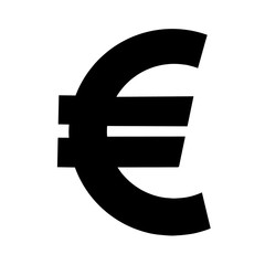 Euro icon, money. Raster illustration