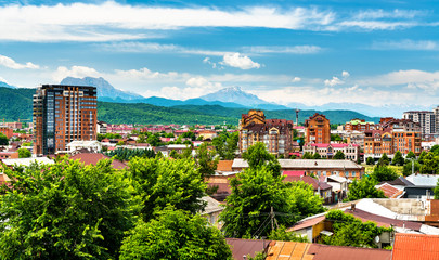 Cityscape of Vladikavkaz in Russia