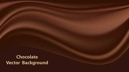 Chocolate wave, abstract background. Vector illustration