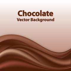 Chocolate wave, abstract background. Vector illustration