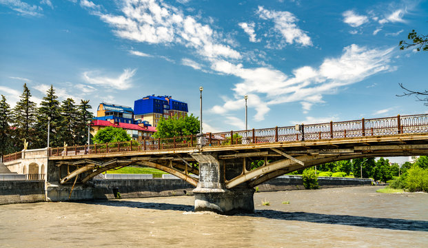 Bridge Across The Terek River In Vladikavkaz, Russia