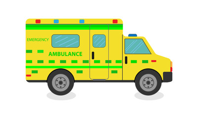 yellow colour ambulance design art