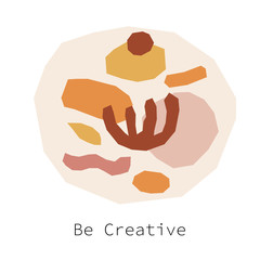 Creative trendy abstract backgrounds for social media templates, neutral colors
