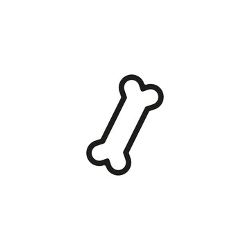 Bones flat icon. Single high quality outline symbol of human body for web design or mobile app. Thin line signs of bone for design logo, visit card, etc. Outline pictogram of bone