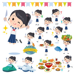 school girl Sailor suit summer_food festival