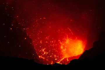Yasur volcano eruption Tanna island