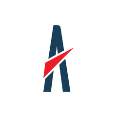 font letter triangle arrow blue red color logo design
