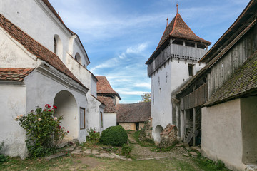 Fototapeta premium inside walls of Viscri fortified church Transilvania Romania 