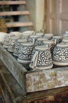 Palestinian handicrafts, pottery on the wheel, Bethlehem