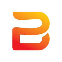 bright creative color letter b logo design