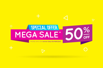 Awesome Sale Banner. Sticker for Selling Product. Super Sale Label Illustration Template.