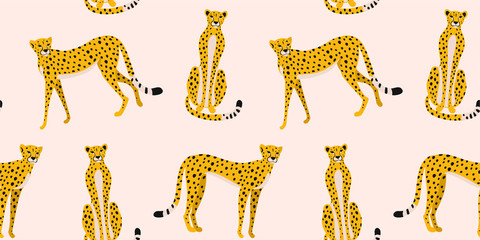 Trendy leopard pattern. Vector seamless texture.