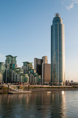 Fototapeta na wymiar St George Wharf Tower, luxury residential development, Vauxhall, London UK