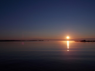 Obraz premium Serenity: sunrise, Onega lake in Russia