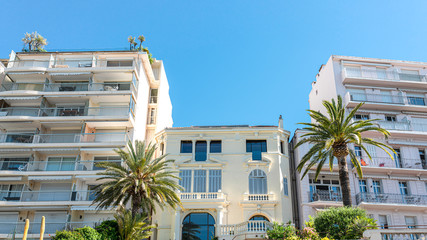 Vintage Architecture Of Historic Houses Downtown City Of Cannes