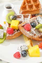 cake with fruits and berries