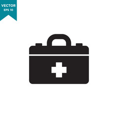 Obraz premium first aid box vector icon in trendy flat design 