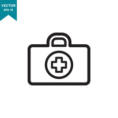 Fototapeta premium first aid box vector icon in trendy flat design 