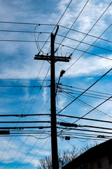 silhouette of power lines in Windsor NY