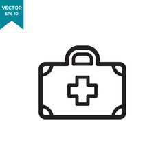 Obraz premium first aid box vector icon in trendy flat design 